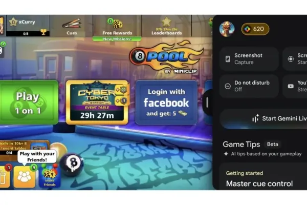 Gemini Live Enhances Android Gaming with Play Games Sidekick