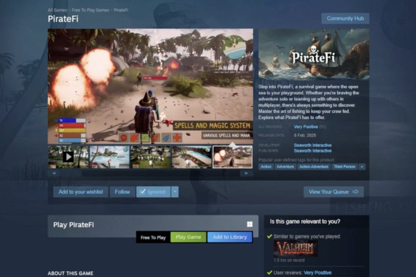 PirateFi Game Removed from Steam Amid Malware Concerns