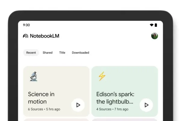 Google Unveils Notable NotebookLM App Design for Mobile Users