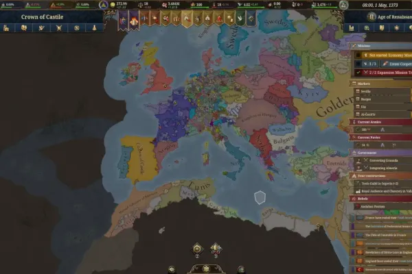 Europa Universalis 5 Debuts with Complex Gameplay in EU5