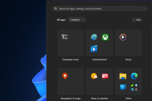Windows 11 Beta Build Introduces Categorized Start Menu for Easier Access